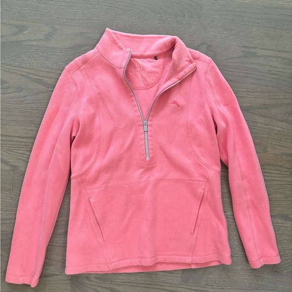 Tommy Bahama Pink Aruba Half Zip Pullover Sweater Women’s size Small - Picture 7 of 8